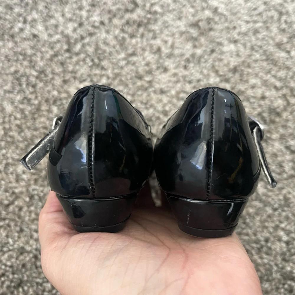 Toddler Girl’s Nina Seeley Black Patent Mary Jane Shoes Size 8.5